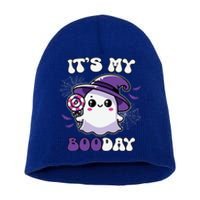 ItS My Boo Day Cute Ghost Halloween Birthday Meaningful Gift Short Acrylic Beanie