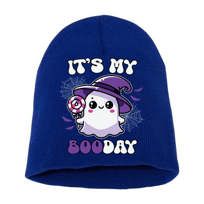 ItS My Boo Day Cute Ghost Halloween Birthday Meaningful Gift Short Acrylic Beanie