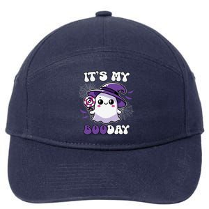 ItS My Boo Day Cute Ghost Halloween Birthday Meaningful Gift 7-Panel Snapback Hat