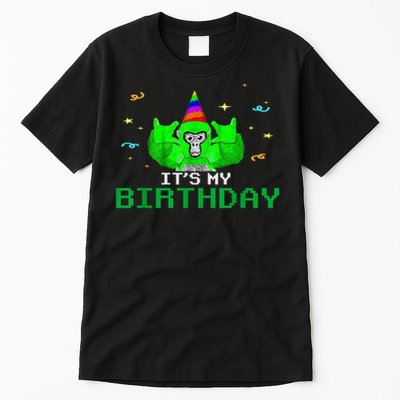 It'S My Birthday Gorilla VR Gamer Video Game Lover Tall T-Shirt