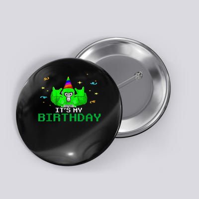 It'S My Birthday Gorilla VR Gamer Video Game Lover Button