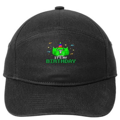 It'S My Birthday Gorilla VR Gamer Video Game Lover 7-Panel Snapback Hat