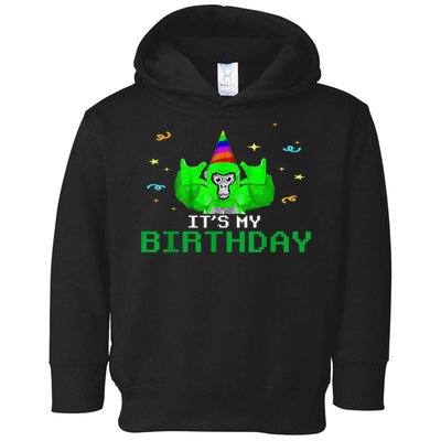 It'S My Birthday Gorilla VR Gamer Video Game Lover Toddler Hoodie