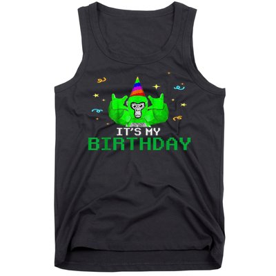 It'S My Birthday Gorilla VR Gamer Video Game Lover Tank Top