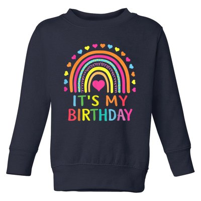 It's My Birthday Shirt for Wo, Teens, Girls Gift Rainbow Toddler Sweatshirt