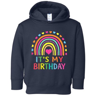 It's My Birthday Shirt for Wo, Teens, Girls Gift Rainbow Toddler Hoodie