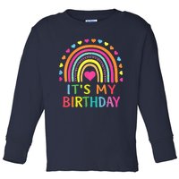 It's My Birthday Shirt for Wo, Teens, Girls Gift Rainbow Toddler Long Sleeve Shirt