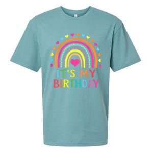 It's My Birthday Shirt for Wo, Teens, Girls Gift Rainbow Sueded Cloud Jersey T-Shirt