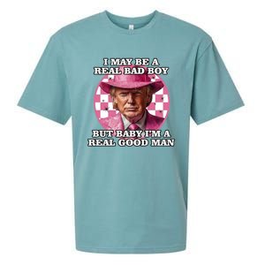 I May Be A Real Bad But IM A Real Good Trump Great Gift Sueded Cloud Jersey T-Shirt