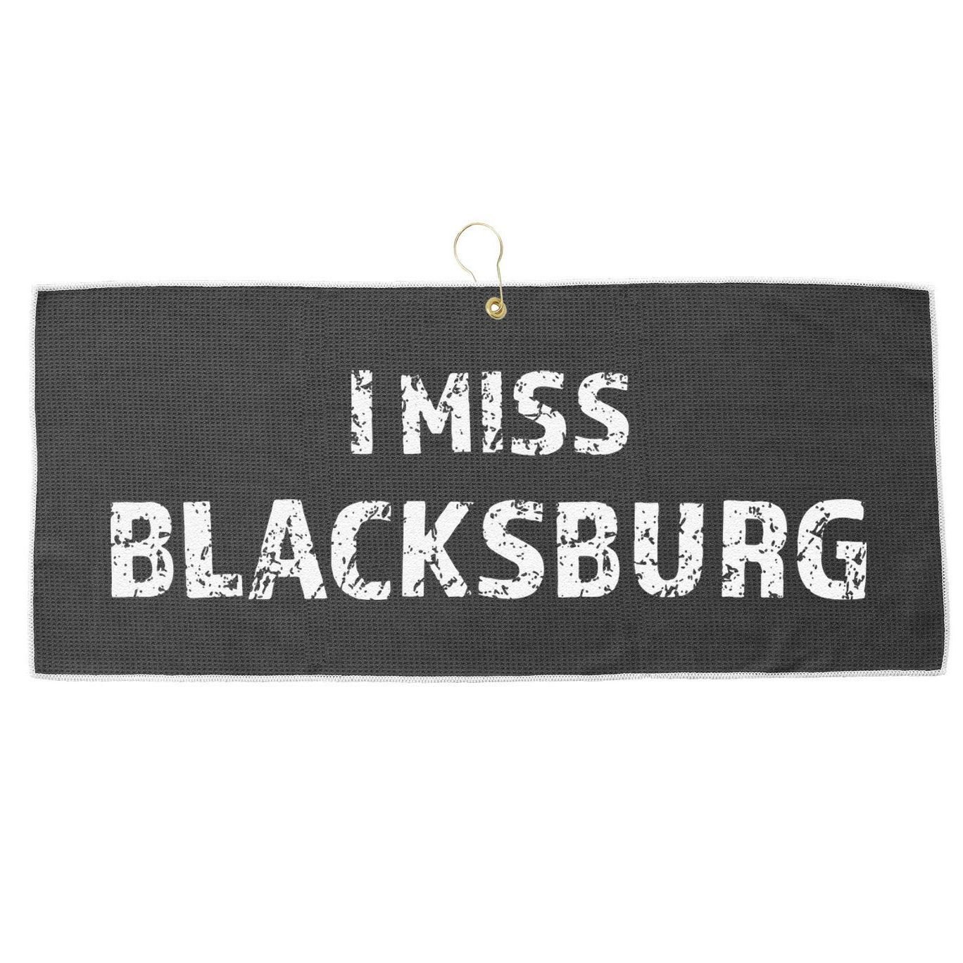 I Miss Blacksburg Cute Gift Virginia Va Love Large Microfiber Waffle Golf Towel