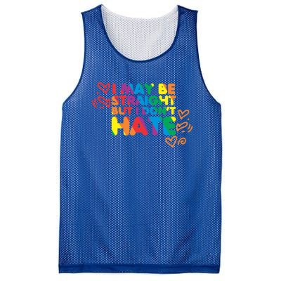 I May Be Straight But I Dont Hate Pride Support Gift Mesh Reversible Basketball Jersey Tank