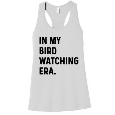 In My Bird Watching Era Birds Telescope Photography Women's Racerback Tank