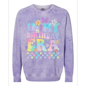 In My Birthday Era Retro Funny Bday Gifts Girl Colorblast Crewneck Sweatshirt