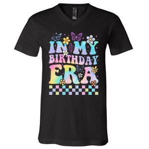 In My Birthday Era Retro Funny Bday Gifts Girl V-Neck T-Shirt