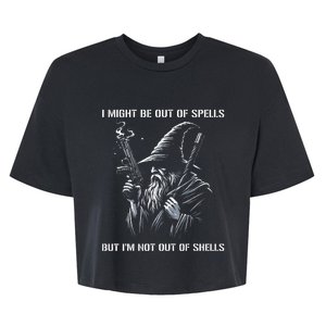 I Might Be Out Of Spells But IM Not Out Of Shells Funny Bella+Canvas Jersey Crop Tee