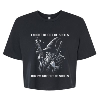 I Might Be Out Of Spells But IM Not Out Of Shells Funny Bella+Canvas Jersey Crop Tee