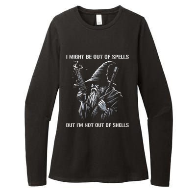 I Might Be Out Of Spells But IM Not Out Of Shells Funny Womens CVC Long Sleeve Shirt