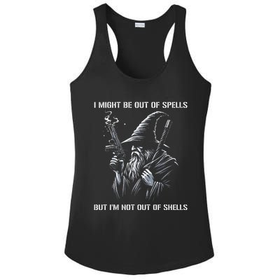 I Might Be Out Of Spells But IM Not Out Of Shells Funny Ladies PosiCharge Competitor Racerback Tank