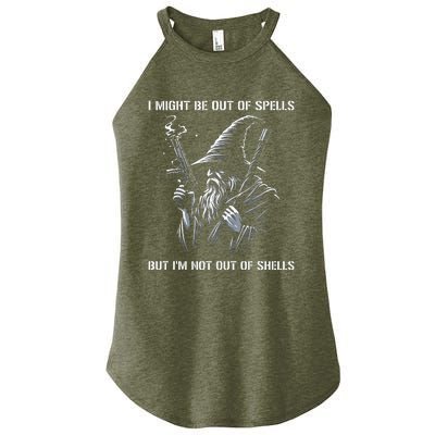 I Might Be Out Of Spells But IM Not Out Of Shells Funny Women's Perfect Tri Rocker Tank