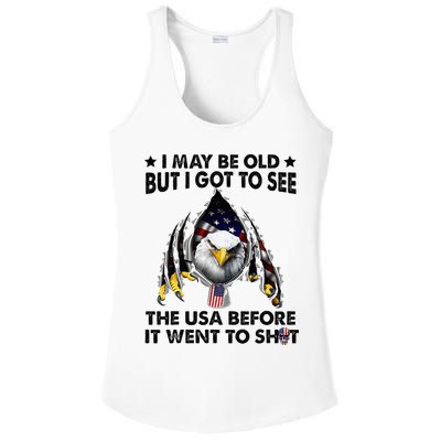 I May Be Old But I Got To See The Usa Before It Went To Shit Ladies PosiCharge Competitor Racerback Tank