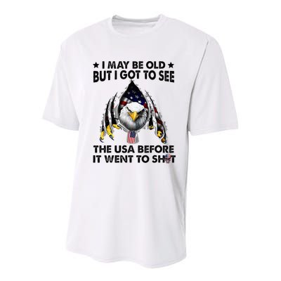 I May Be Old But I Got To See The Usa Before It Went To Shit Youth Performance Sprint T-Shirt