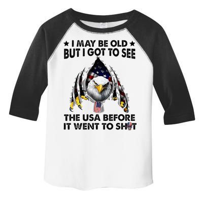 I May Be Old But I Got To See The Usa Before It Went To Shit Toddler Fine Jersey T-Shirt