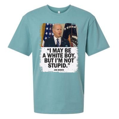 I May Be A White But I'm Not Stupid Biden Sueded Cloud Jersey T-Shirt