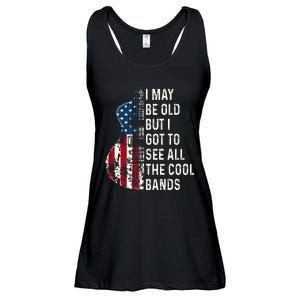 I May Be Old But I Got To See All The Cool Bands Concert Ladies Essential Flowy Tank