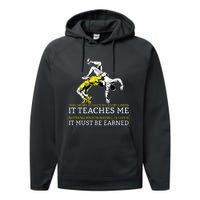 It Must Be Earned Wrestling Short Sleeve Performance Fleece Hoodie