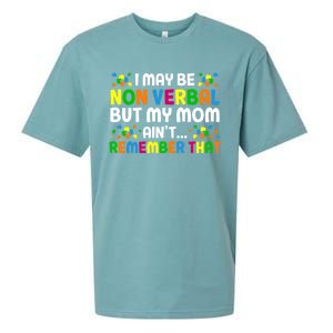 I May Be Non Verbal Nonverbal Autism Awareness Gift Sueded Cloud Jersey T-Shirt