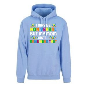 I May Be Non Verbal Nonverbal Autism Awareness Gift Unisex Surf Hoodie