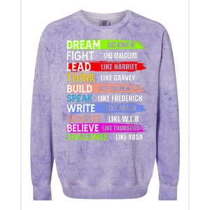 Inspiring Martin Black History Month African American Colorblast Crewneck Sweatshirt