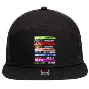 Inspiring Martin Black History Month African American 7 Panel Mesh Trucker Snapback Hat