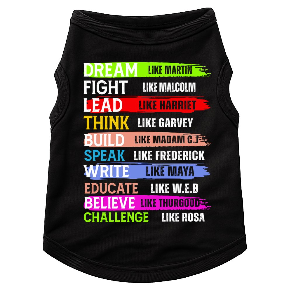 Inspiring Martin Black History Month African American Doggie Tank