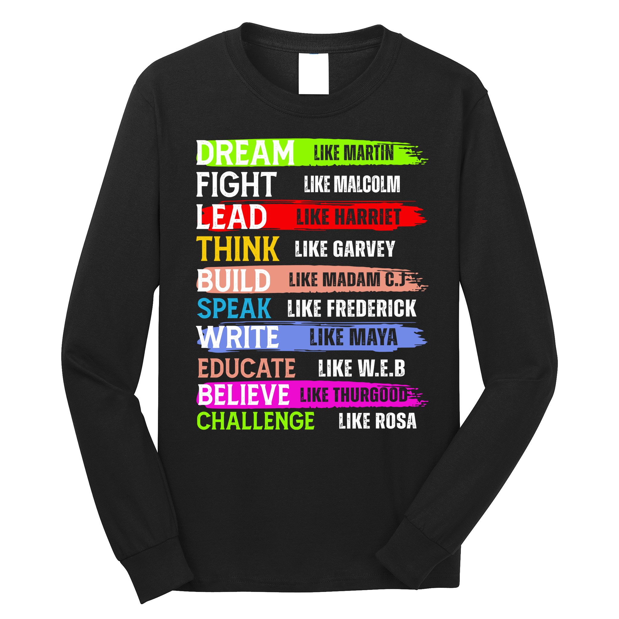 Inspiring Martin Black History Month African American Long Sleeve Shirt