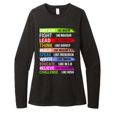 Inspiring Martin Black History Month African American Womens CVC Long Sleeve Shirt