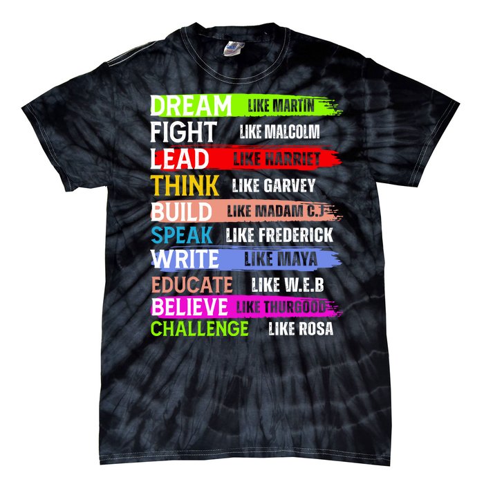 Inspiring Martin Black History Month African American Tie-Dye T-Shirt