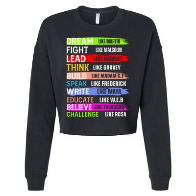 Inspiring Martin Black History Month African American Cropped Pullover Crew