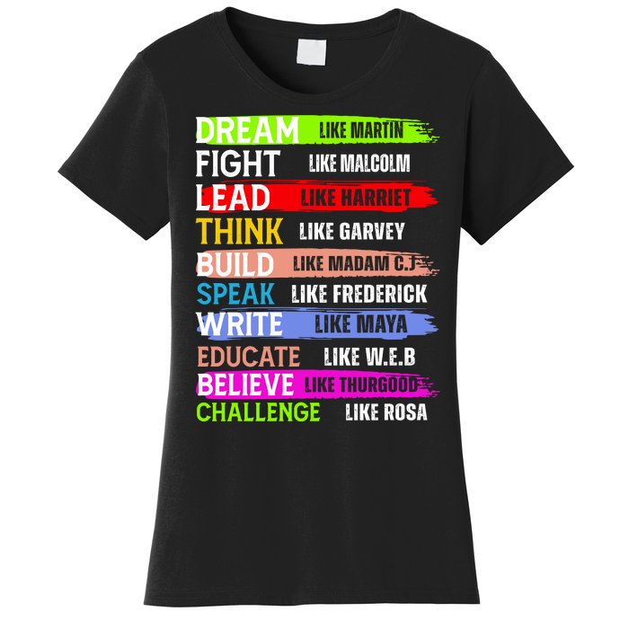 Inspiring Martin Black History Month African American Women's T-Shirt