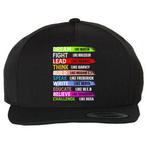 Inspiring Martin Black History Month African American Wool Snapback Cap