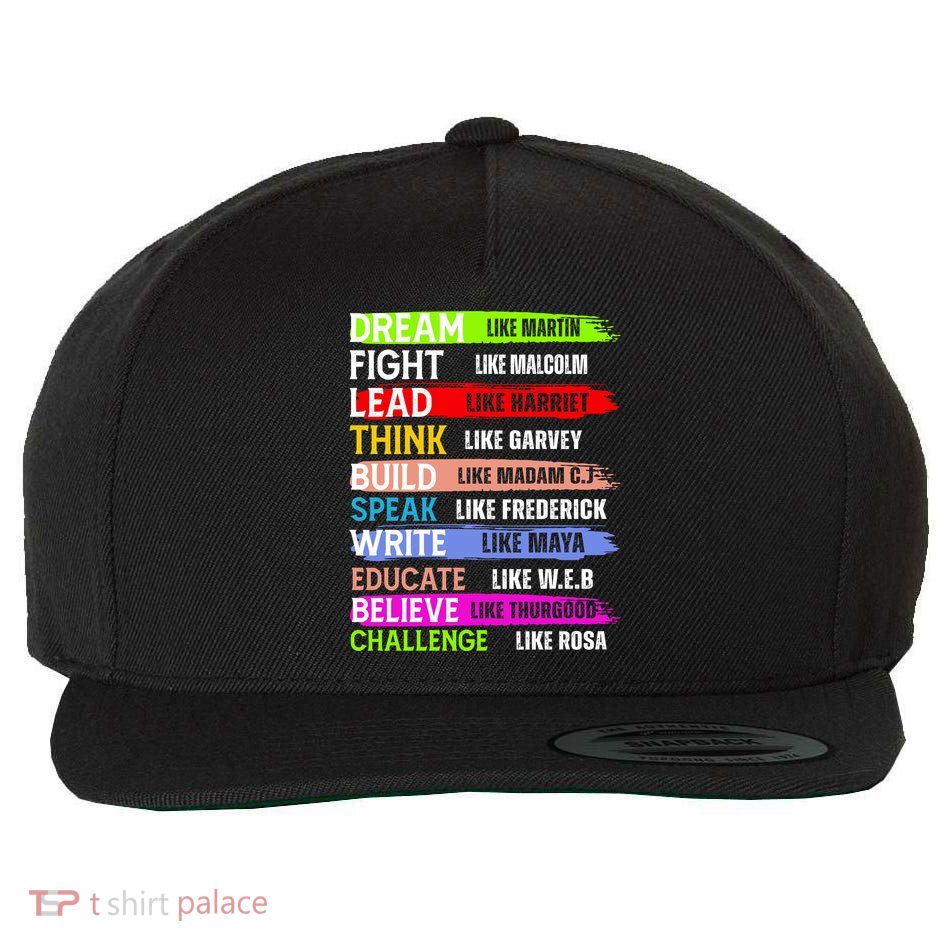 Inspiring Martin Black History Month African American Wool Snapback Cap
