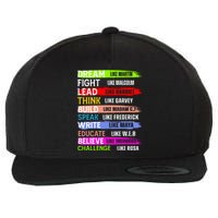 Inspiring Martin Black History Month African American Wool Snapback Cap