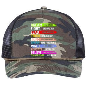 Inspiring Martin Black History Month African American Retro Rope Trucker Hat Cap