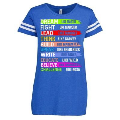 Inspiring Martin Black History Month African American Enza Ladies Jersey Football T-Shirt