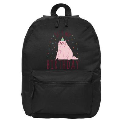 It's My Birthday Cat 16 in Basic Backpack