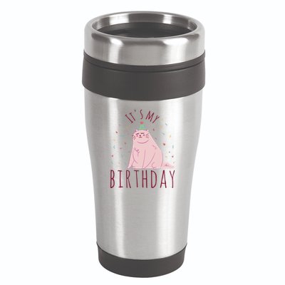 It's My Birthday Cat 16oz Travel Tumbler