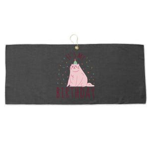 It's My Birthday Cat Large Microfiber Waffle Golf Towel