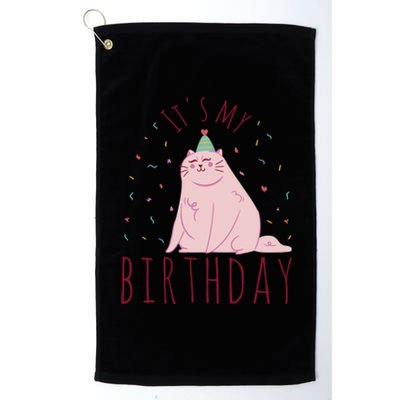 It's My Birthday Cat Platinum Collection Golf Towel