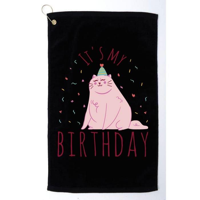 It's My Birthday Cat Golf Towel