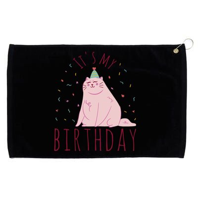 It's My Birthday Cat Grommeted Golf Towel